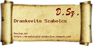 Draskovits Szabolcs névjegykártya